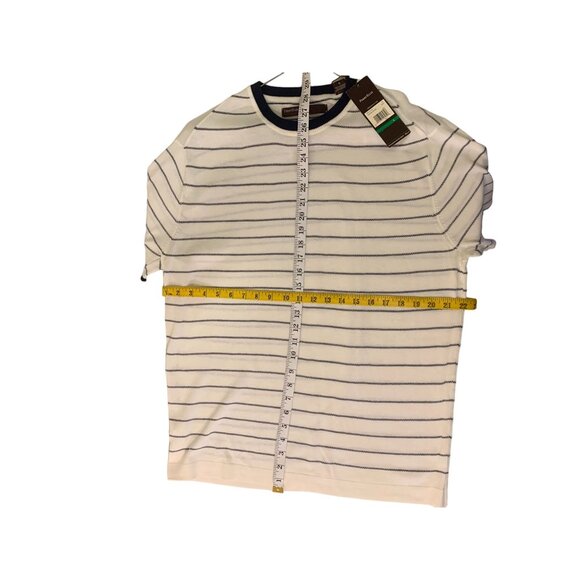 Perry Ellis Mens Striped Tee - Nautical Vibes & Instant Swagger - Picture 4 of 6